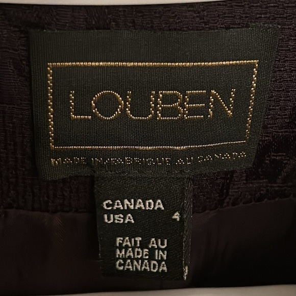 Eggplant Brocade Blazer size 4 - Picture 3 of 5